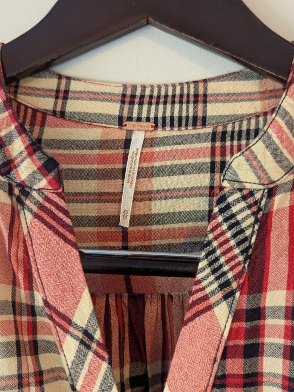 Free People Loralei Plaid Dress-Tunic Size XS - Picture 10 of 10